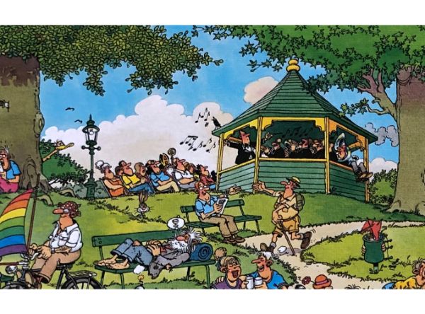 Jan van Haasteren puzzle 'The Park' - opakující se prvek 2- Sinterklaas