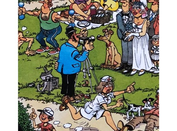 Jan van Haasteren puzzle 'The Park' - opakující se prvek - Baron van Tast tot Zeveren