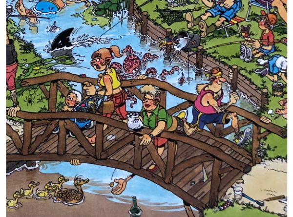 Puzzle Jan van Haasteren 'The Park' - opakující se prvek - De Handjes -1