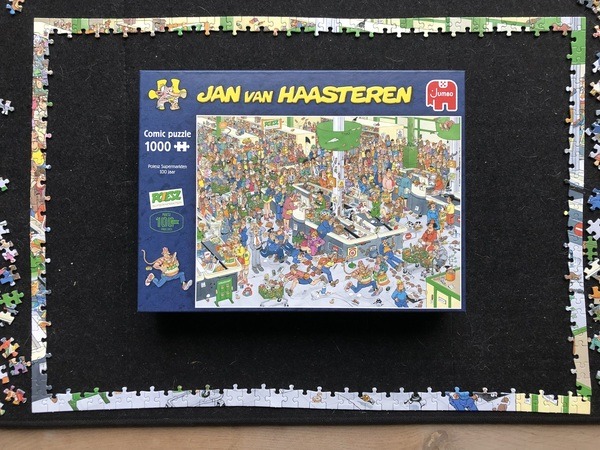 Jan van Haasteren Poiesz Supermarkten 100 Jaar randen gelegd