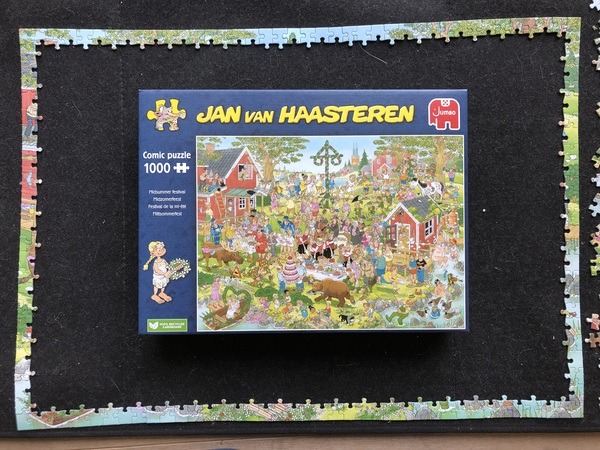 Jan van Haasteren 'Midsommarfestival' 1000 bitar av kanter lagda