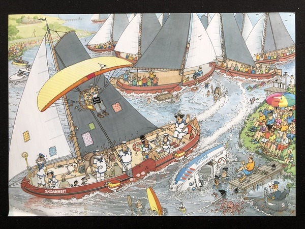 Jan van Haasteren ‘Skûtsjesilen’ 1000 stukjes - Poster